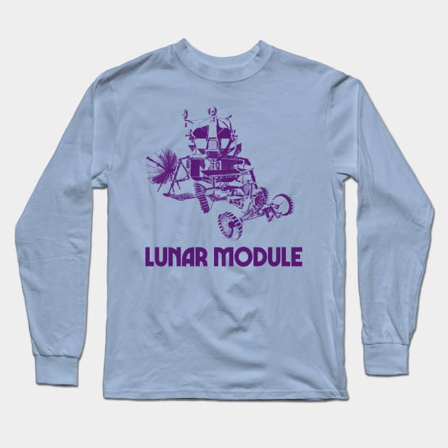 Apollo Lunar Module Tribute Design Long Sleeve T-Shirt by DankFutura